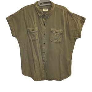 Marine Layer Dana Dusty Sage tencel top sz XL